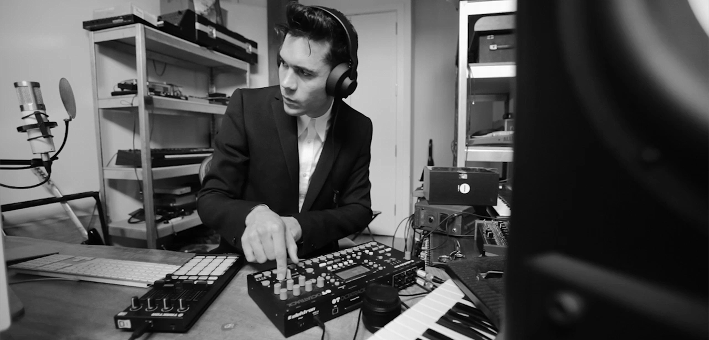 Matthew Dear in studio